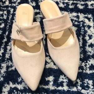 Iris & Ink pink suede flats
